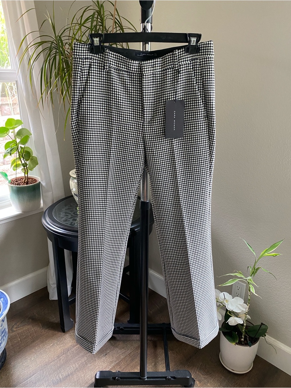 Zara Checker Trousers